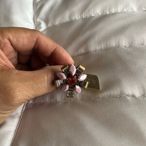 NWT J CREW size 8 Vintage Lilac Pink Flower Ring
